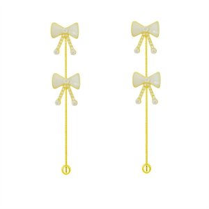 Korean version of Dongdamen Butterfly Suster Earrot Light luxury ear ring female 925 silver needle niche design advanced earrings