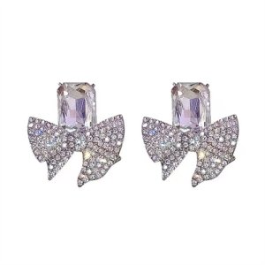 2025 New Korean Earrings Earrings Winter Winter Winter Bow Earrings Exquisite temperament High -level sensory earrings earrings