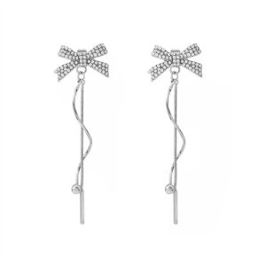 Light luxury niche design sensor earrings high -level simplicity, cold windson ears 925 silver needle personality net red earrings