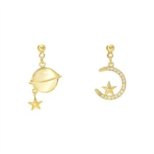 2025 New Monthly Monthly Monthly Cat Eye Stone Eye Eye Earrings Niche Design A sense of high -level light luxury earrings female earrings