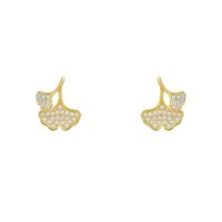 Juezi Ginkgo Leaf Pearl Earrings Niche Design Sensors Fashionable Earrier Female Advanced Earrings Women