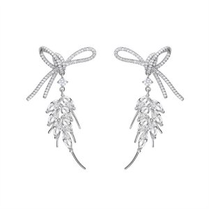 2025 Advanced Sense Bowlon Soe earrings Korean Nightshop at the Atomic Ginstone Net Red Earrings Exaggerated earrings