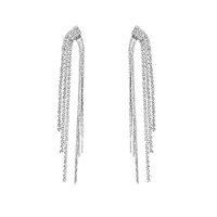 2025 The new goddess temperament, tassel atmosphere high -level sensory earrings 925 silver needle niche light luxury personality earrings