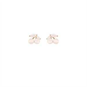 2025 New Tide 925 Silver Needle Cherry Eye Eye Eye Earrings Female Niche Ear Paners French Earrings French Earrings French Earrings