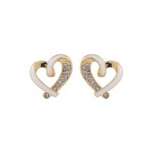 2025 new 925 silver needle temperament love earrings women's tide simple niche design light luxury earrings commute ear decoration