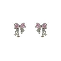 925 Silver Needle Bowlon Earrot Schiper Design Sensory Earrings Fashion Time Net Red Earrings