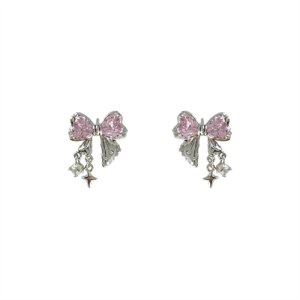 925 Silver Needle Bowlon Earrot Schiper Design Sensory Earrings Fashion Time Net Red Earrings