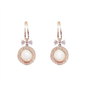 Korean version of the temperament net red design sensor ear ring women's personality simplicity bow and light wind earrings silver needle atmospheric ear decoration female